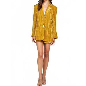 NEW ELLISON evening glow velvet blazer in mustard